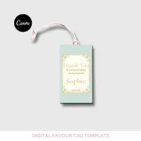 Once Upon a Time Baby Shower Favour Tag – Editable Canva Template    – Image 4