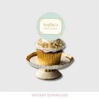 Once Upon a Time Baby Shower Cake Topper – Editable Canva Template – Image 3