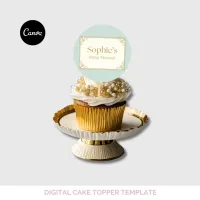 Once Upon a Time Baby Shower Cake Topper – Editable Canva Template – Image 4