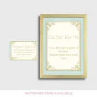 Once Upon a Time Baby Shower Diaper Raffle Sign and Cards – Editable Canva Template – Image 7