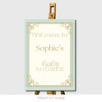 Once Upon a Time Baby Shower Welcome Sign – Editable Canva Template – Image 3