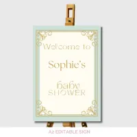Once Upon a Time Baby Shower Welcome Sign – Editable Canva Template – Image 4
