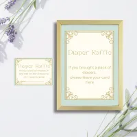 Once Upon a Time Baby Shower Diaper Raffle Sign and Cards – Editable Canva Template – Image 2