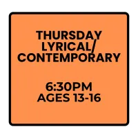 Fall Programs - Thursday - Recreational Lyrical/Contemporary (Ages 13-16) – Image 1