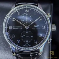 IWC Portugieser Chronograph IW371609 Black Dial Automatic 41mm Full Set - 2020 – Image 1