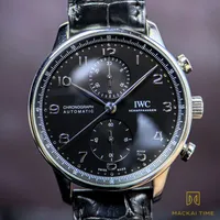 IWC Portugieser Chronograph IW371609 Black Dial Automatic 41mm Full Set - 2020 – Image 6