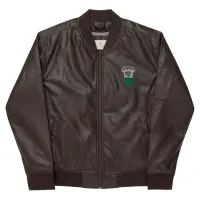 Faux Leather Bomber Jacket – XS