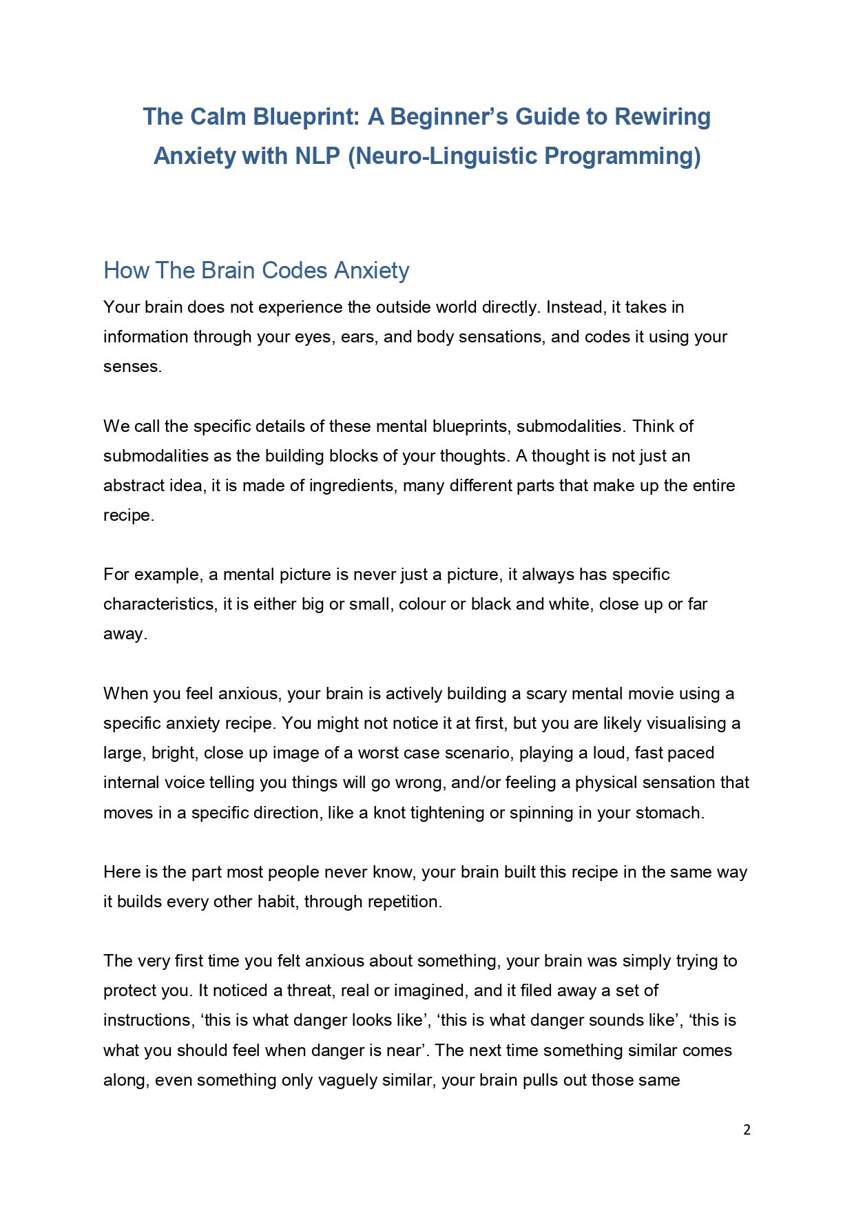 The Calm Blueprint- A Beginner’s Guide to Rewiring Anxiety with NLP (Neuro-Linguistic Programming) – Image 3