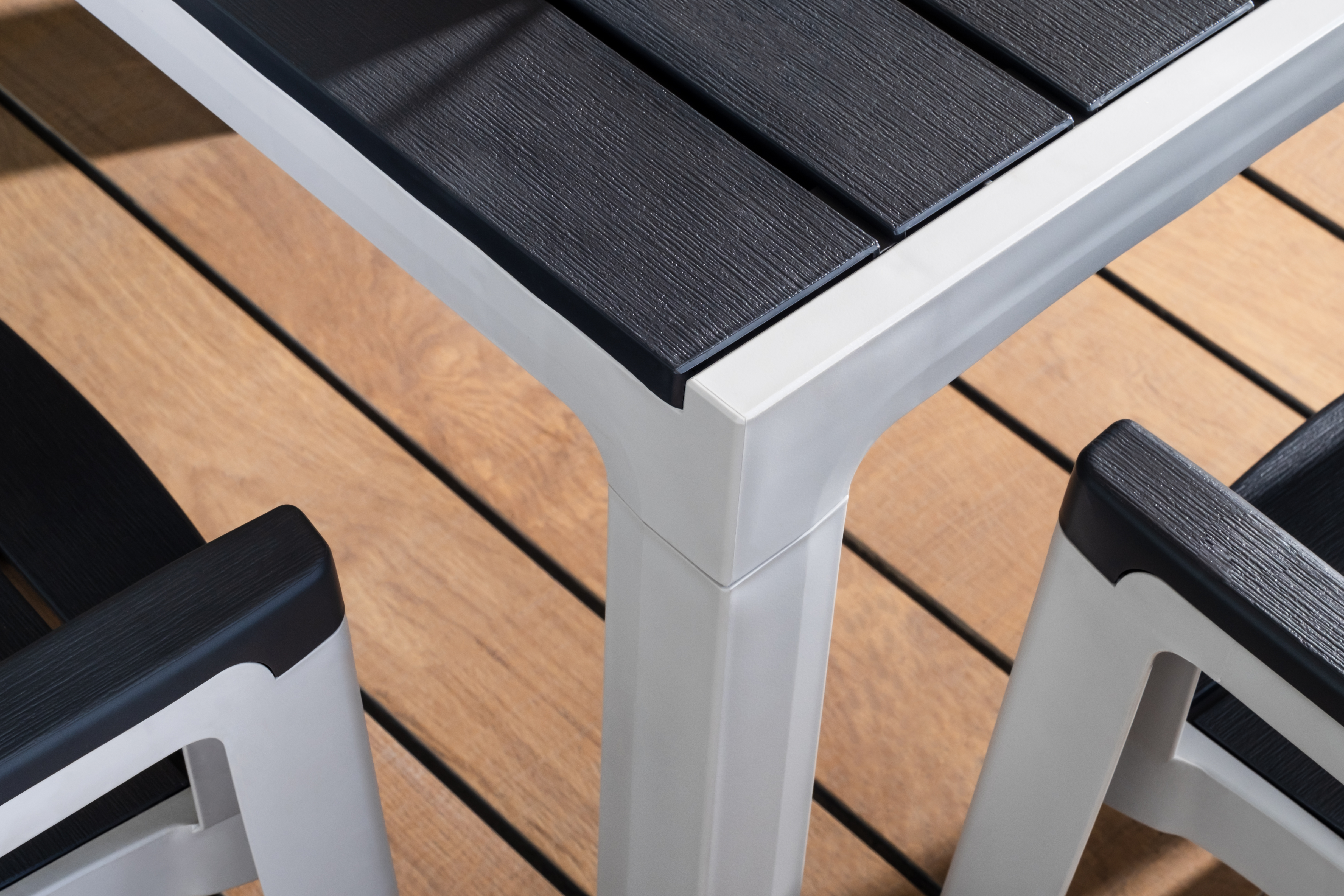 MQ 8-Seat Dining Table - White / Teak Brown – Image 9