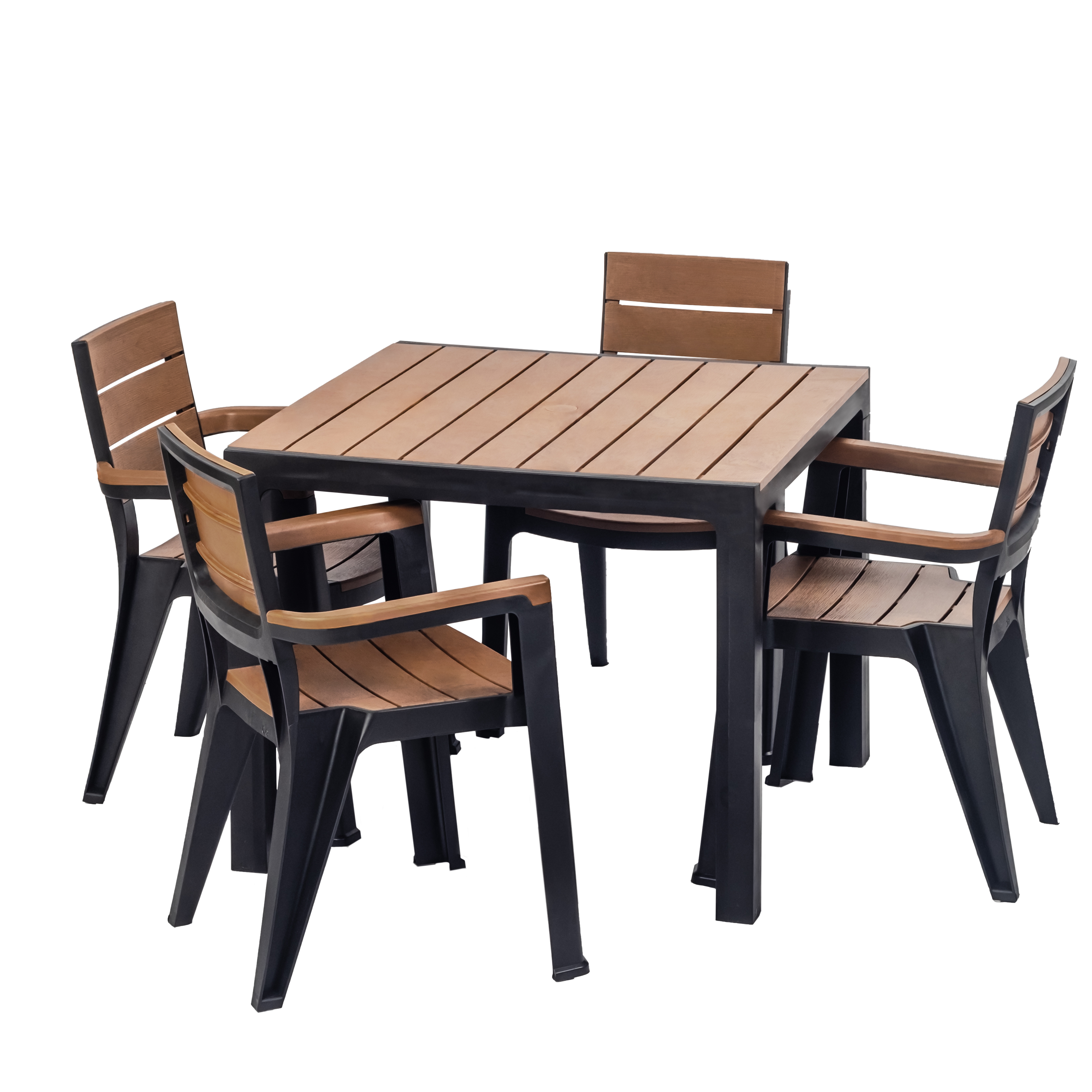 MQ Madeira Collection 4-Seat Table & 4 Arm Chair Set, – Image 23