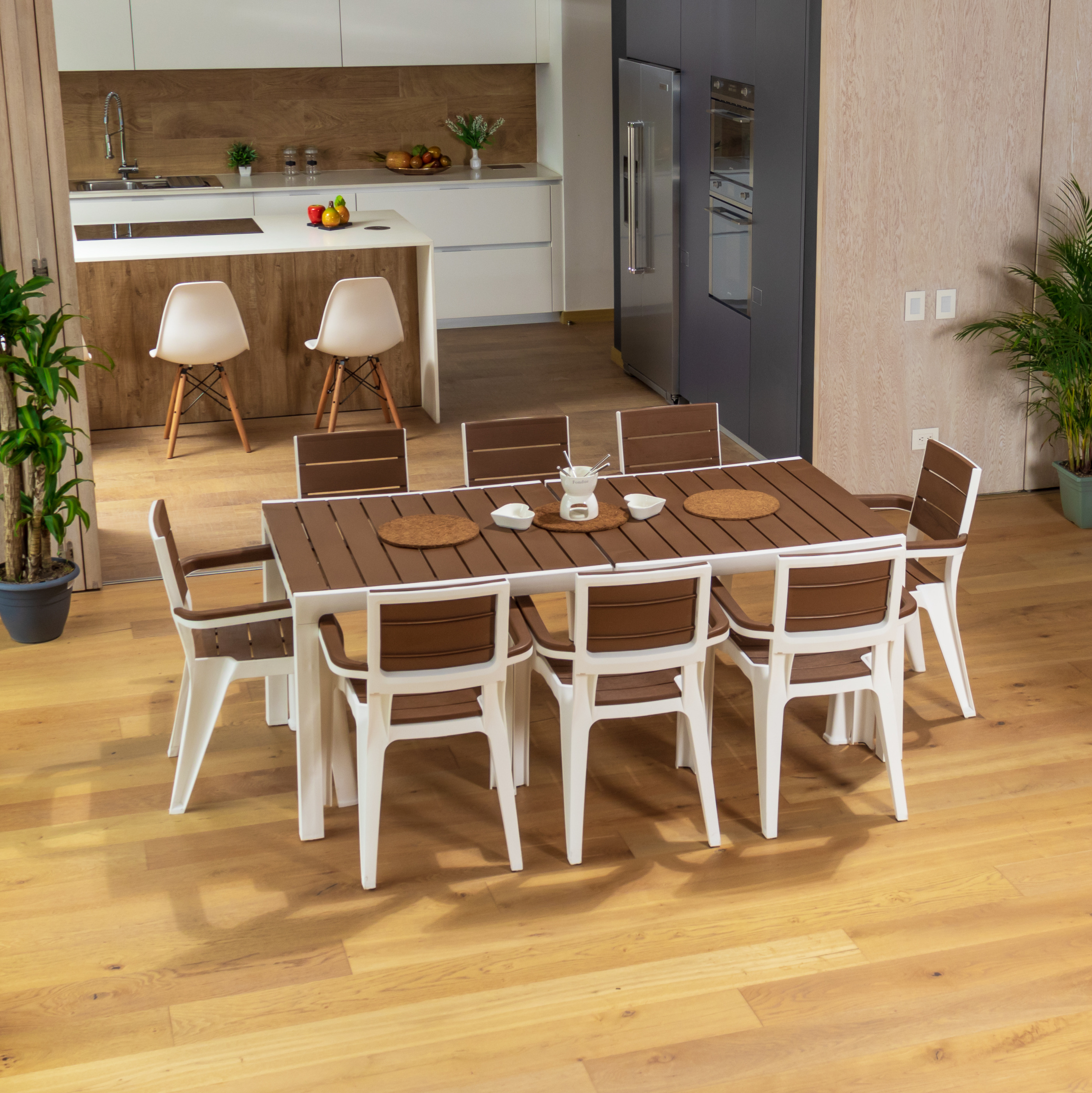MQ Madeira Collection 8 Seat Table and 8 Chairs Set,  – Image 7