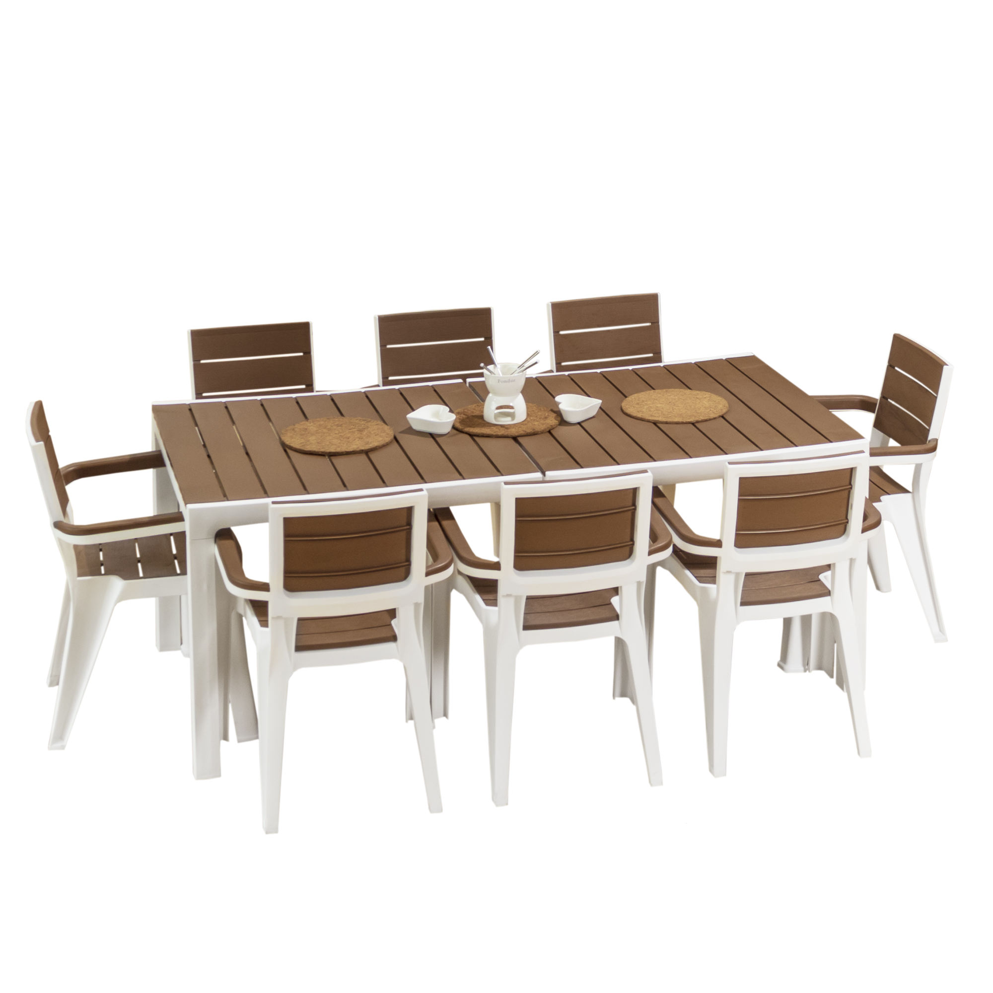 MQ Madeira Collection 8 Seat Table and 8 Chairs Set,  – Image 8