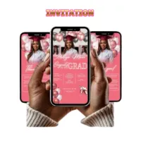 Congrats Pink Graphic - Invite – Image 1