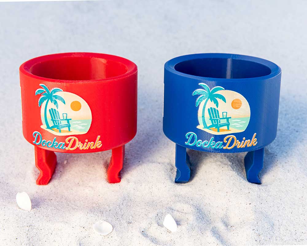 DockaDrink 2-Pack – Red & Blue – Image 1