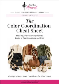 The Color Coordination Cheat Sheet – Image 1
