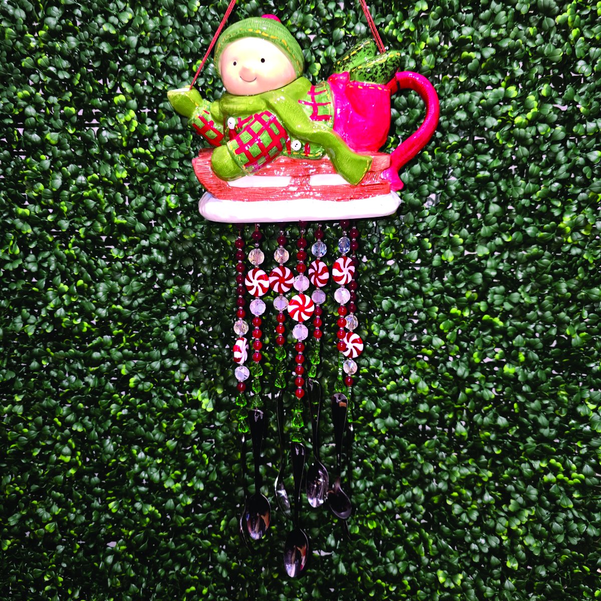 Winter Wishes Teapot Wind Chime – Image 1