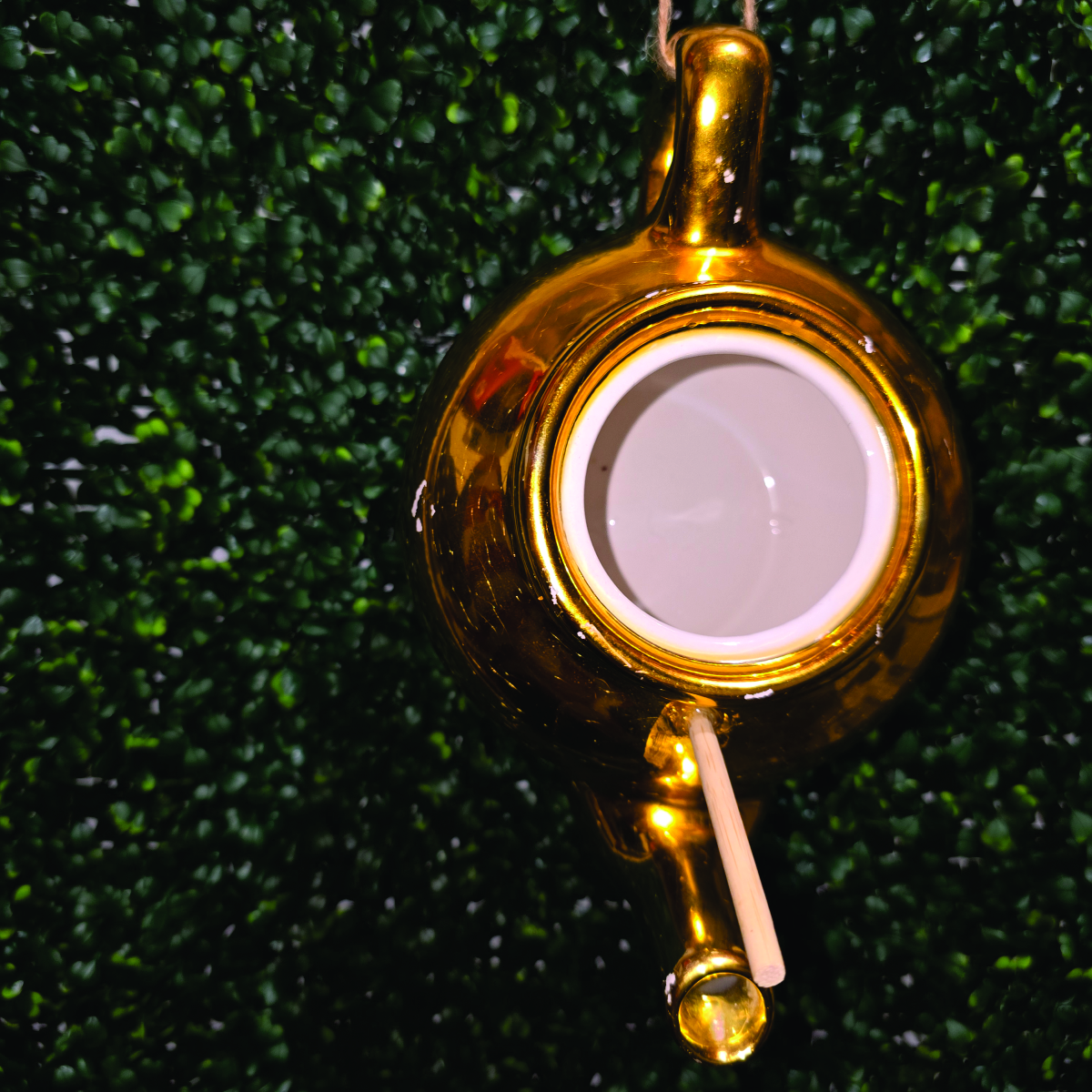 Golden Second Chance Teapot Birdhouse – Image 3