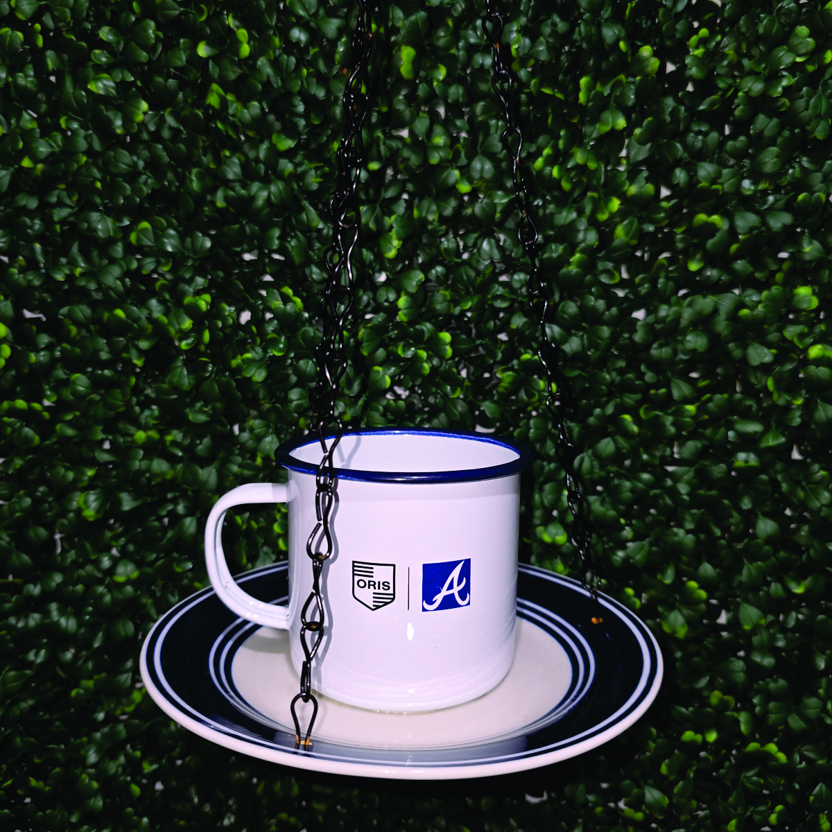 Home Run Garden Teacup Bird Feeder | Atlanta Baseball Camp Mug – Image 2
