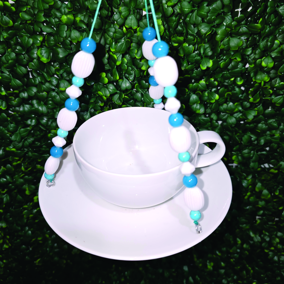 Blue Skies Hanging Teacup Bird Feeder | Tea Time for the Birds™ – Image 2