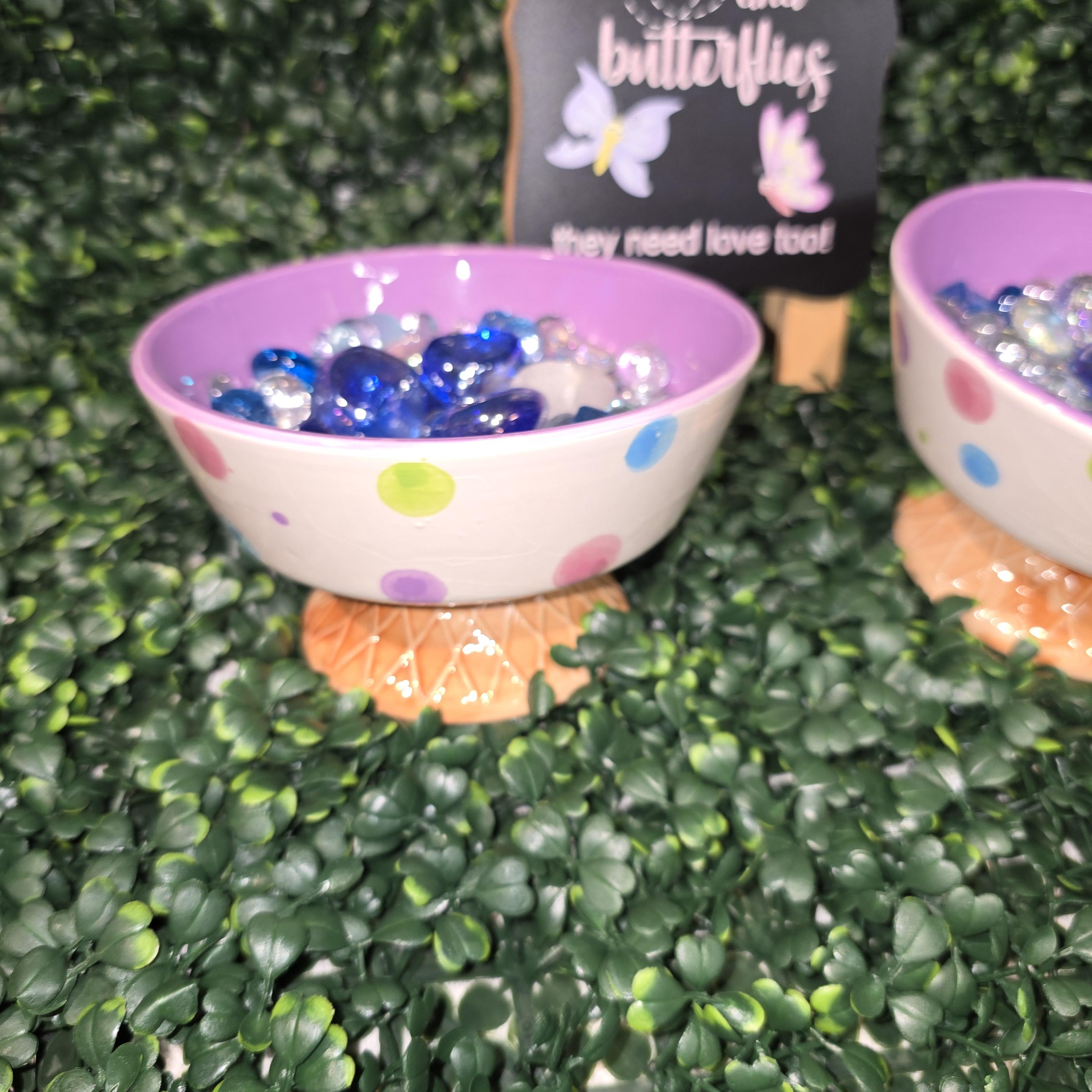 Nature's Sip™ Pollinator Water Bowl Set – Colorful Ice Cream Bowl Pair – Image 4