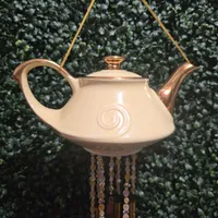 Golden Wishes 22K Gold Teapot Wind Chime – Whispers in the Wind™ – Image 3