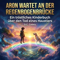 Aron wartet an der Regenbogenbrücke-Ein tröstliches Kinderbuch über den Tod eines Haustiers – Image 1