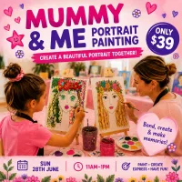 Sun 28th Jun  Mummy & Me Session Portrait Painting – Image 1
