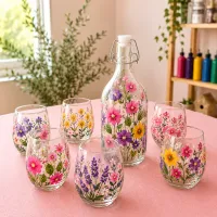Sunday 5th July Painted Glassware Workshop – Image 2