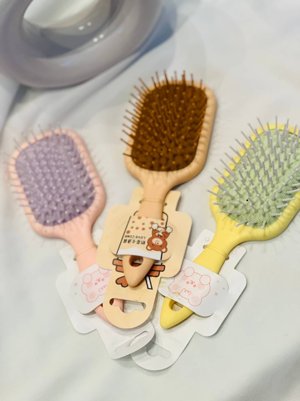 Honey Bear Mirror & Massage Paddle Brush – Image 3