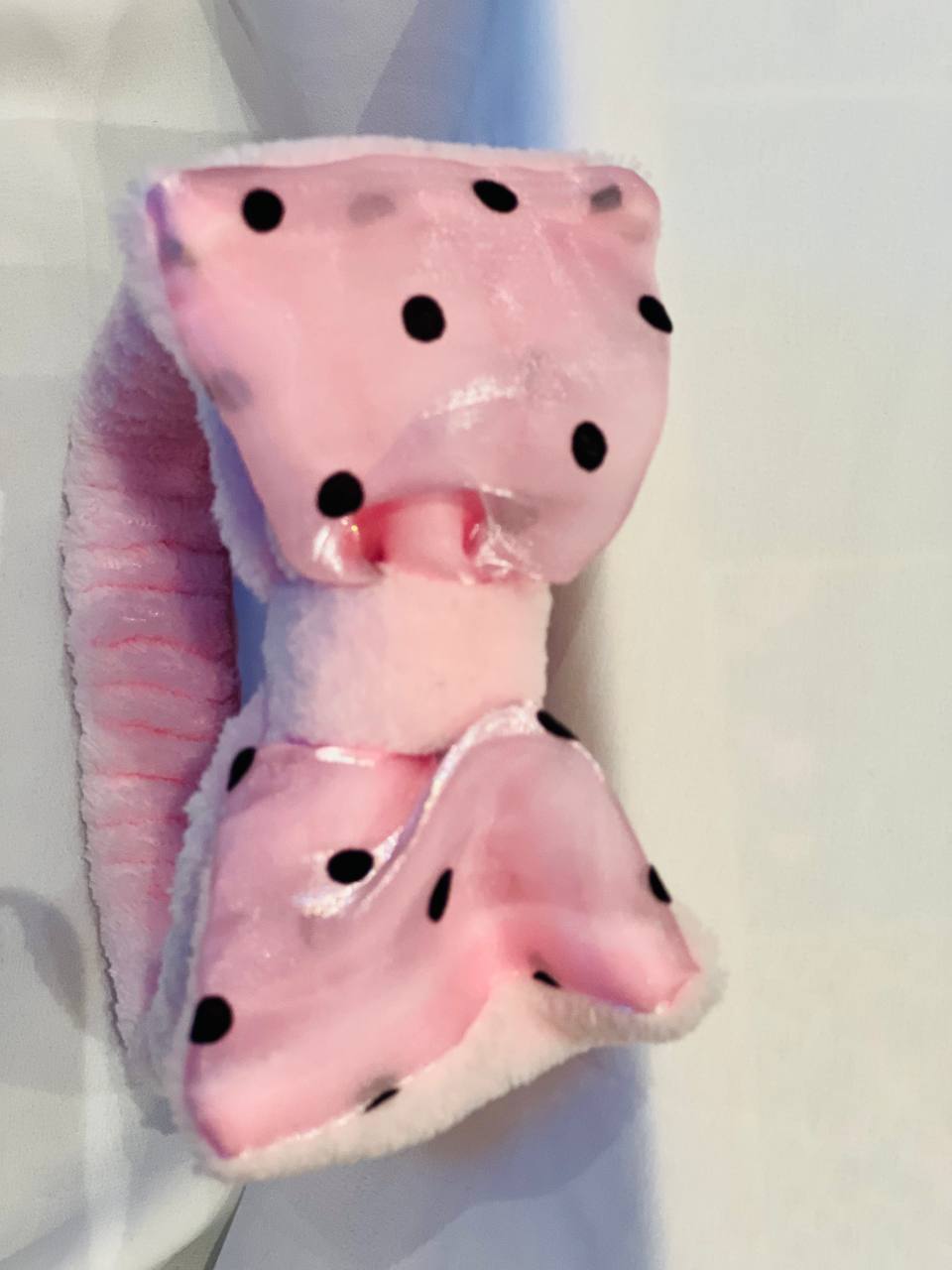 Soft Petal Polka-Dot Spa Headband – Image 2