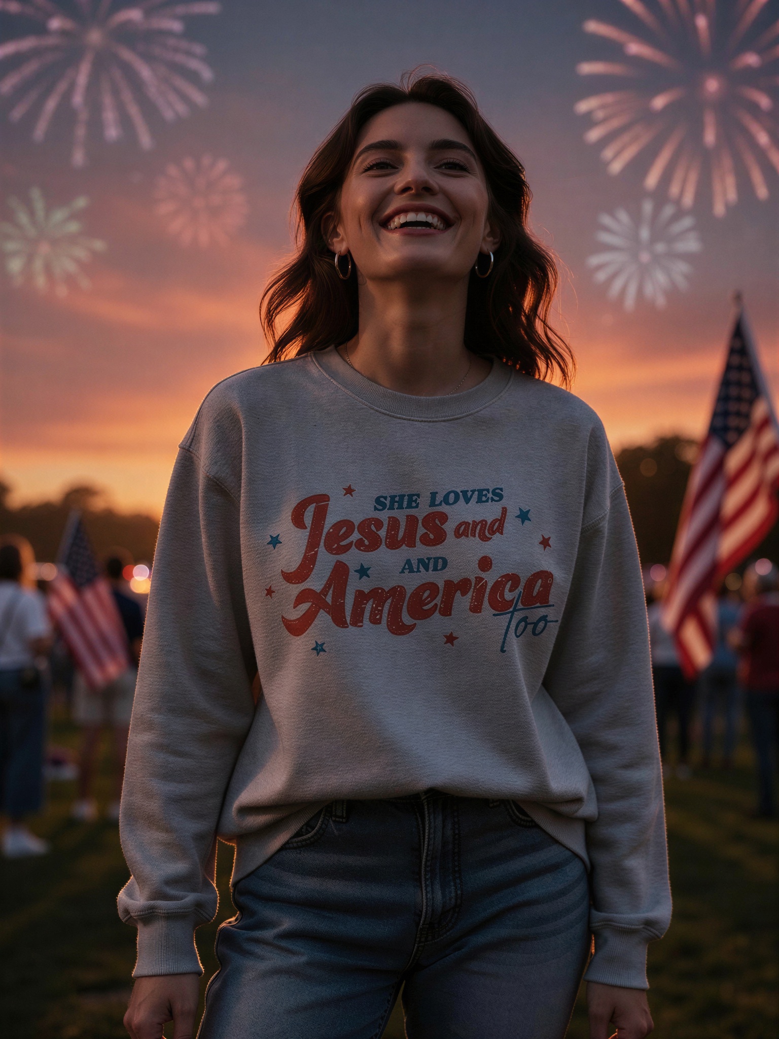 America Too - Oversized Heavyweight Sweatshirt  – Image 3