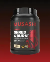 Musashi Shred & Burn Protein Powder – Vanilla, 900G