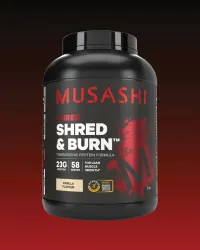 Musashi Shred & Burn Protein Powder – Vanilla, 2KG