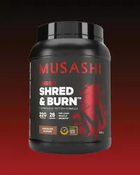 Musashi Shred & Burn Protein Powder – Chocolate, 900G