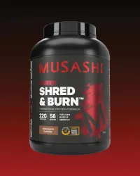 Musashi Shred & Burn Protein Powder – Chocolate, 2KG