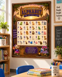 Childcare Cheero Alpabet Learning Poster | Starter, Infants Ages 6 Weeks to 11 Months – Image 1
