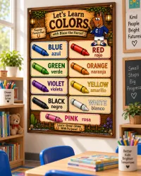 Childcare Cheero Colors Learning Poster | Freshman, Toddler 1’s Ages 1–2 – Image 1