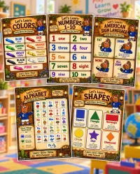 Blaze the Horse Preschool Learning Poster Bundle – Image 1
