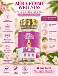 Aura Femme Wellness Myo & D-Chiro Inositol+ (120 caps) – Image 4