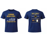 D'Family Compass  - Learning Never Stops - T'shirt - Blue – Image 1