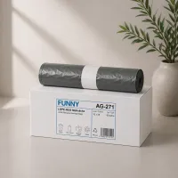 LDPE-Regenerat Müllsäcke, grau, Typ 60 extra, 160 l, 700 x 1.100 mm, Kartoninhalt: 10 Rollen à 25 Stück – Image 1