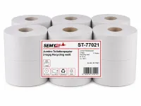 Jumbo-Toilettenpapier, 2-lagig Recycling weiß, Ø 19 cm, 12 Rollen – Image 1