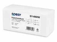 Papierhandtuch, V-Falz, 2-lagig, hochweiß, Zellstoff, 21 x 21 cm, 4.000 Blatt – Image 1
