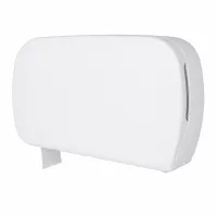 Jumbo Toilettenpapierspender, für 2 Rollen, weiß matt, für Rollen bis Ø 23 cm – Image 1