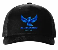 Blu Phoenix Support Snapback Hat – Black