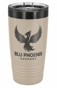Blue Phoenix Support 20 Oz Tumbler – Khaki