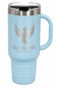 Blu Phoenix Support 40 Oz Tumbler – Light Blue 