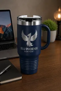 Blu Phoenix Support 40 Oz Tumbler – Navy