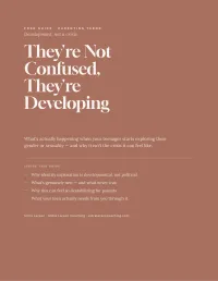 They're Not Confused, They're Developing – PDF Download