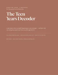 The Teen Years Decoder – PDF Download